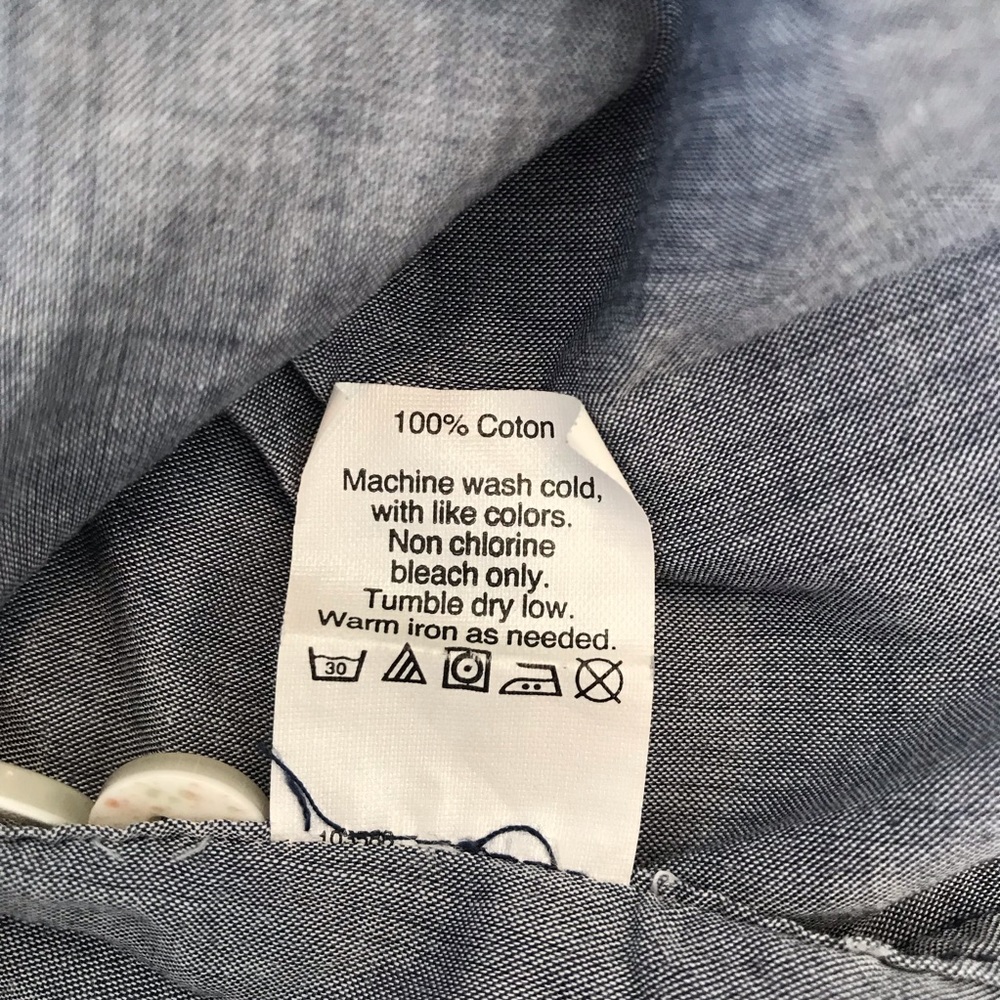 J. Crew factory chambray camp shirt  perfect shirt - Picture 8 of 8